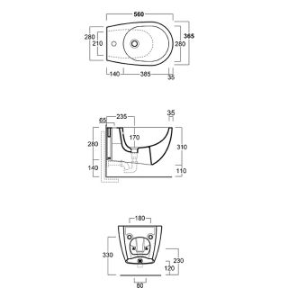 Биде Simas Vignoni VI19 nero matt*1 подвесное Черное матовое